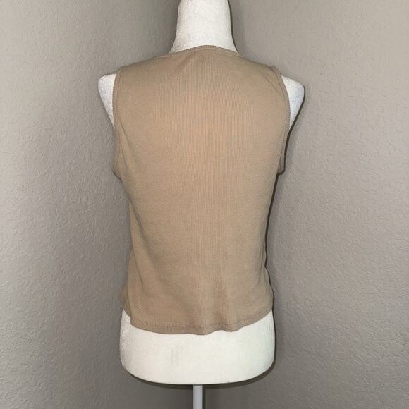Britney Spears Merch Lucky Ribbed Graphic Tank Top in Tan Women’s Size Large - Picture 3 of 8
